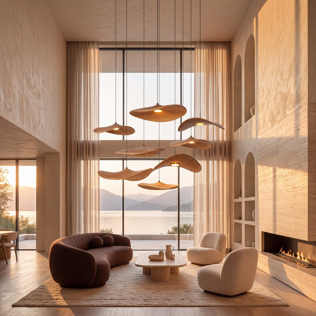 Japandi Wood Pendant Light & Chandelier