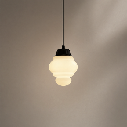 Art Deco Opal Glass Pendant Light