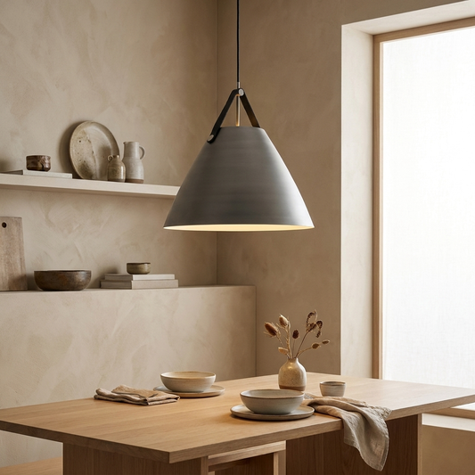 Leather Strap Minimalist Pendant Light