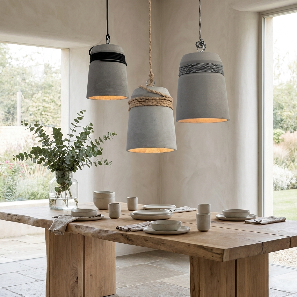 Concrete Monolith Pendant Light