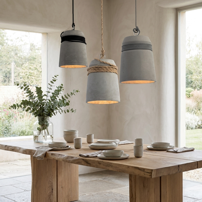 Concrete Monolith Pendant Light