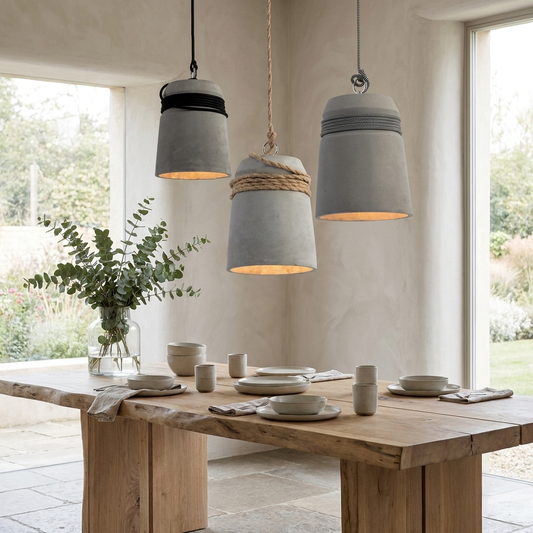 Concrete Monolith Pendant Light
