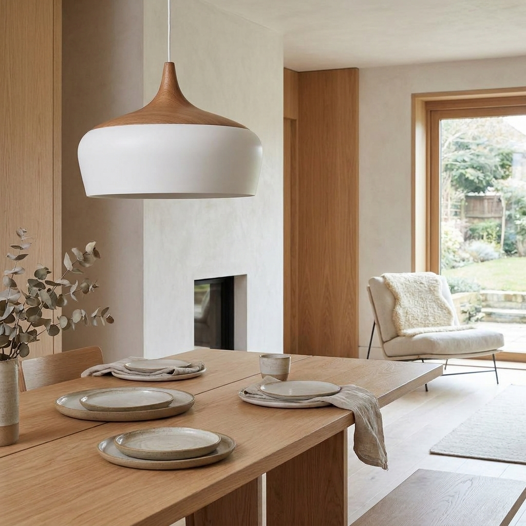 Scandinavian Wood Minimalist Pendant Light